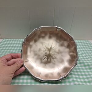 Vintage Silverplated, Tarnish Resistant 3-Toed German Serving Dish, Atomic Star